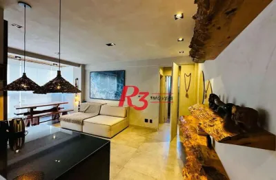 Apartamento com 1 dormitório para alugar, 57 m² por r$ 6.000,00/mês - ponta da praia - santos/sp