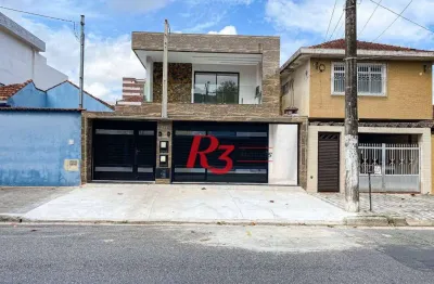 Casa com 3 dormitórios à venda, 150 m² por r$ 1.010.000,00 - marapé - santos/sp