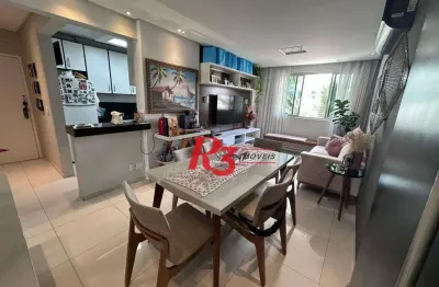 Apartamento com 2 dormitórios à venda, 74 m² por r$ 680.000,00 - gonzaga - santos/sp