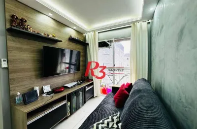 Apartamento com 2 dormitórios à venda, 59 m² por r$ 320.000,00 - morro nova cintra - santos/sp