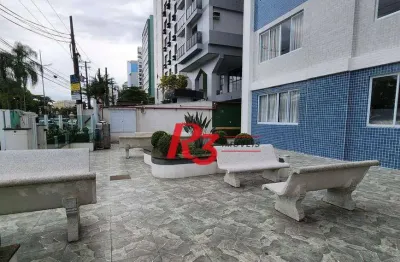 Apartamento com 1 dormitório para alugar, 46 m² por r$ 3.008,00/mês - pompéia - santos/sp