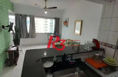 Kitnet com 1 dormitório à venda, 62 m² por r$ 325.000,00 - ilha porchat - são vicente/sp