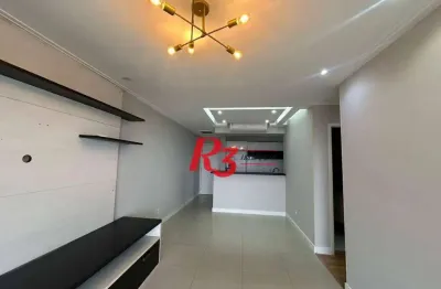 Apartamento com 3 dormitórios para alugar, 92 m² por r$ 5.800,00/mês - ponta da praia - santos/sp