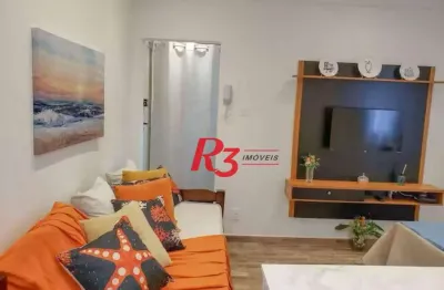 Kitnet para alugar, 30 m² por r$ 4.200,00/mês - embaré - santos/sp