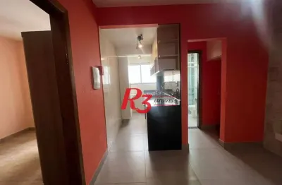 Apartamento com 1 dormitório para alugar, 46 m² por r$ 3.000,02/mês - aparecida - santos/sp