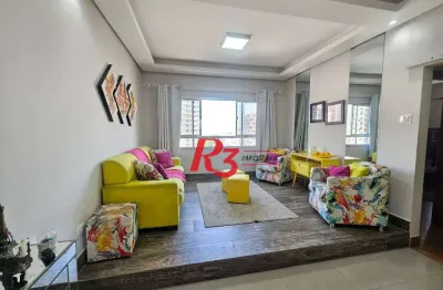 Apartamento com 3 dormitórios à venda, 136 m² por r$ 885.000,00 - gonzaga - santos/sp