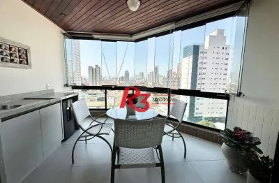 Apartamento com 4 dormitórios à venda, 180 m² por r$ 1.705.000,00 - boqueirão - santos/sp