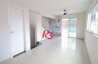 Sobrado com 2 dormitórios para alugar, 110 m² por r$ 3.400,00/mês - marapé - santos/sp