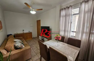 Apartamento com 1 dormitório à venda, 58 m² por r$ 350.000,00 - embaré - santos/sp