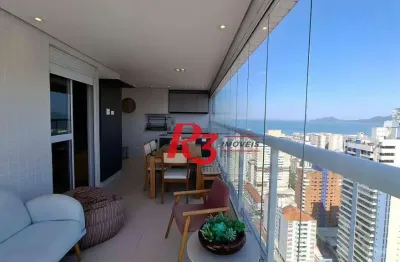 Apartamento com 3 dormitórios à venda, 134 m² por r$ 2.650.000,00 - gonzaga - santos/sp