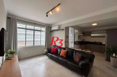 Apartamento com 2 dormitórios para alugar, 70 m² por r$ 4.500,00/mês - ponta da praia - santos/sp