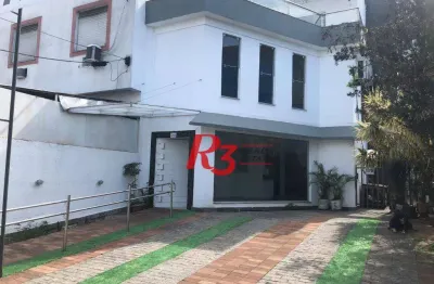 Casa para alugar, 345 m² por r$ 18.000,00/mês - encruzilhada - santos/sp