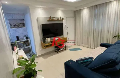 Apartamento com 2 dormitórios à venda, 63 m² por r$ 460.000,00 - campo grande - santos/sp