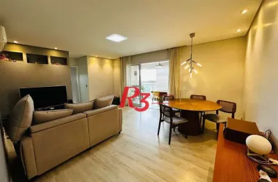 Apartamento com 3 dormitórios à venda, 100 m² por r$ 1.011.000,00 - ponta da praia - santos/sp