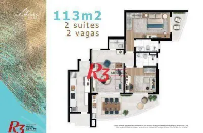 Apartamento com 2 dormitórios à venda, 113 m² por r$ 1.600.000,00 - ponta da praia - santos/sp