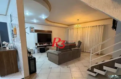 Sobrado com 5 dormitórios à venda, 208 m² por r$ 2.130.000,00 - campo grande - santos/sp