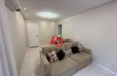 Apartamento com 1 dormitório à venda, 63 m² por r$ 450.000,00 - aparecida - santos/sp