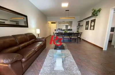 Apartamento com 2 dormitórios para alugar, 125 m² por r$ 6.000,00/mês - pompéia - santos/sp