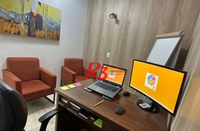 Sala à venda, 45 m² por r$ 300.000,00 - encruzilhada - santos/sp