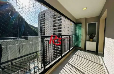 Apartamento com 3 dormitórios à venda, 84 m² por r$ 850.000,00 - marapé - santos/sp