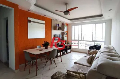 Apartamento com 2 dormitórios, 78 m² - venda por r$ 480.000,00 ou aluguel por r$ 3.300,00/mês - aparecida - santos/sp