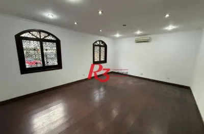 Sobrado com 4 dormitórios para alugar, 222 m² por r$ 12.000,01/mês - gonzaga - santos/sp