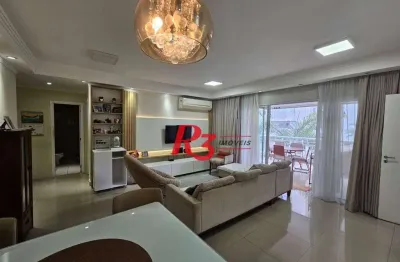 Apartamento com 3 dormitórios à venda, 150 m² por r$ 1.360.000,00 - marapé - santos/sp
