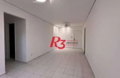 Apartamento com 2 dormitórios para alugar, 88 m² por r$ 3.500,00/mês - campo grande - santos/sp