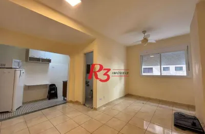 Apartamento com 1 dormitório para alugar, 34 m² por r$ 3.000,00/mês - aparecida - santos/sp
