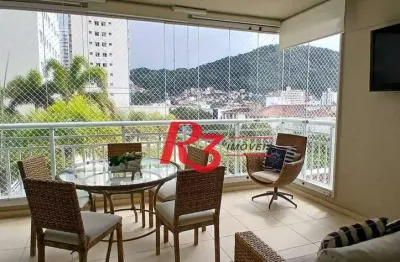 Apartamento à venda, 150 m² por r$ 1.460.000,00 - marapé - santos/sp