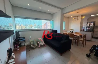 Apartamento com 2 dormitórios à venda, 70 m² por r$ 580.000,00 - campo grande - santos/sp