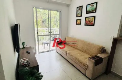 Apartamento com 2 dormitórios para alugar, 64 m² por r$ 4.600,00/mês - marapé - santos/sp