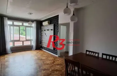 Apartamento com 2 dormitórios para alugar, 76 m² - encruzilhada - santos/sp