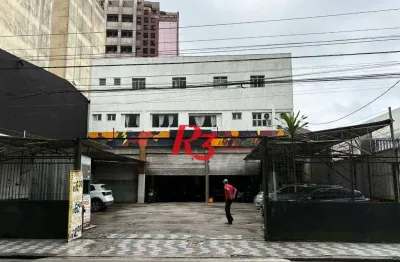 Terreno para alugar, 636 m² por r$ 8.000,00/mês - centro - santos/sp