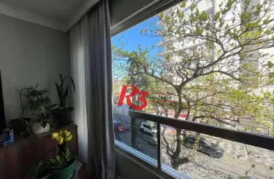 Apartamento com 2 dormitórios à venda, 125 m² por r$ 830.000,00 - boqueirão - santos/sp
