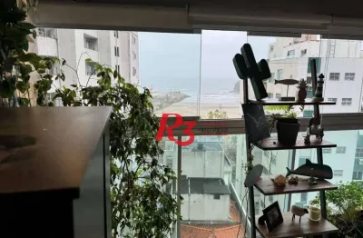 Apartamento com 2 dormitórios para alugar, 66 m² por r$ 6.000,00/mês - josé menino - santos/sp