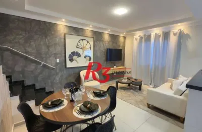 Casa com 2 dormitórios à venda, 105 m² por r$ 530.000,00 - vila são jorge - são vicente/sp
