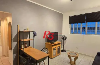 Apartamento com 1 dormitório para alugar, 40 m² por r$ 3.400,00/mês - boqueirão - santos/sp