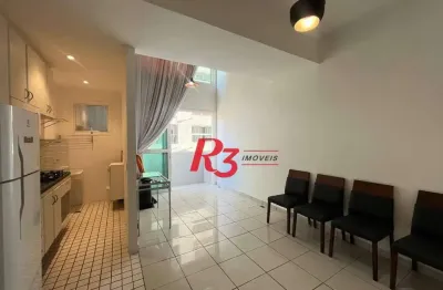 Apartamento duplex com 1 dormitório à venda, 69 m² por r$ 550.000,00 - gonzaga - santos/sp
