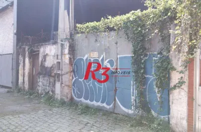 Terreno para alugar, 420 m² por r$ 6.001,00/mês - vila mathias - santos/sp