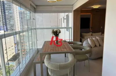 Apartamento com 3 dormitórios à venda, 100 m² por r$ 2.320.000,00 - gonzaga - santos/sp