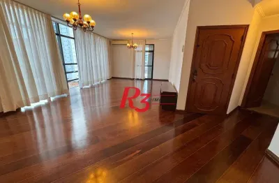 Apartamento com 4 dormitórios para alugar, 280 m² por r$ 8.000,00/mês - aparecida - santos/sp