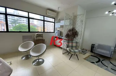Sala à venda, 49 m² por r$ 300.000,00 - macuco - santos/sp