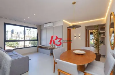 Apartamento com 2 dormitórios à venda, 77 m² por r$ 916.300,00 - aparecida - santos/sp