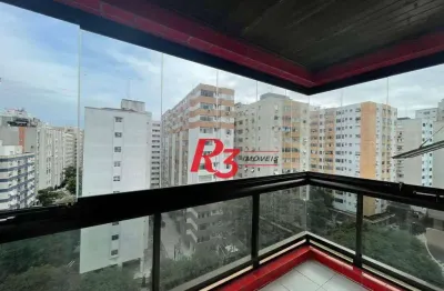 Apartamento para alugar, 105 m² por r$ 4.700,00/mês - ponta da praia - santos/sp