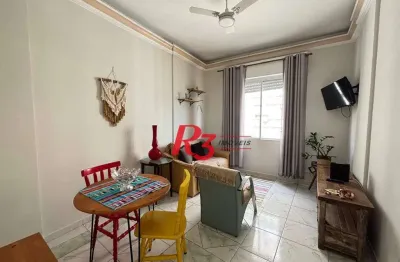 Apartamento com 1 dormitório para alugar, 60 m² por r$ 3.000,00/mês - ponta da praia - santos/sp