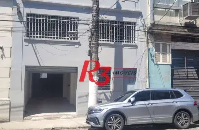 Galpão para alugar, 150 m² por r$ 6.300,00/mês - centro - santos/sp