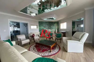 Apartamento com 3 dormitórios à venda, 185 m² por r$ 2.350.000,00 - aparecida - santos/sp