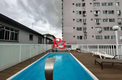 Apartamento com 1 dormitório para alugar, 56 m² por r$ 3.000,00/mês - aparecida - santos/sp