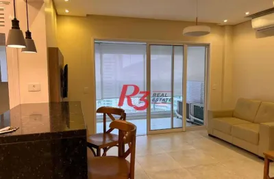 Apartamento com 1 dormitório para alugar, 48 m² por r$ 4.900,00/mês - ponta da praia - santos/sp